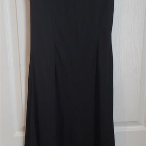 Black sleeveless high low dress